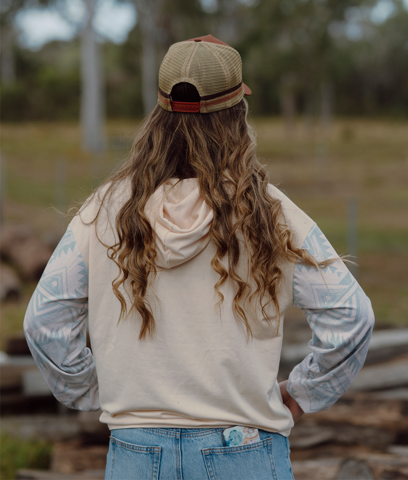 Lightweight Aztec Sleeve Hoodie