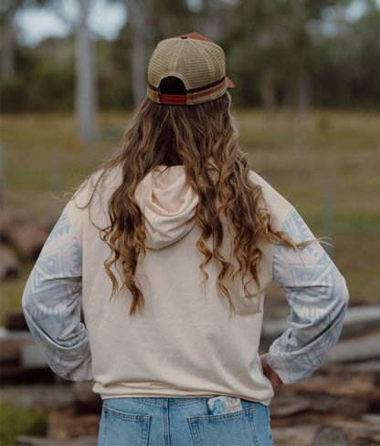 Lightweight Aztec Sleeve Hoodie