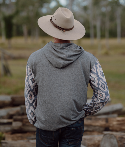 Lightweight Aztec Sleeve Hoodie