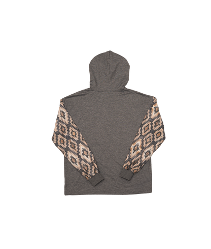 Lightweight Aztec Sleeve Hoodie
