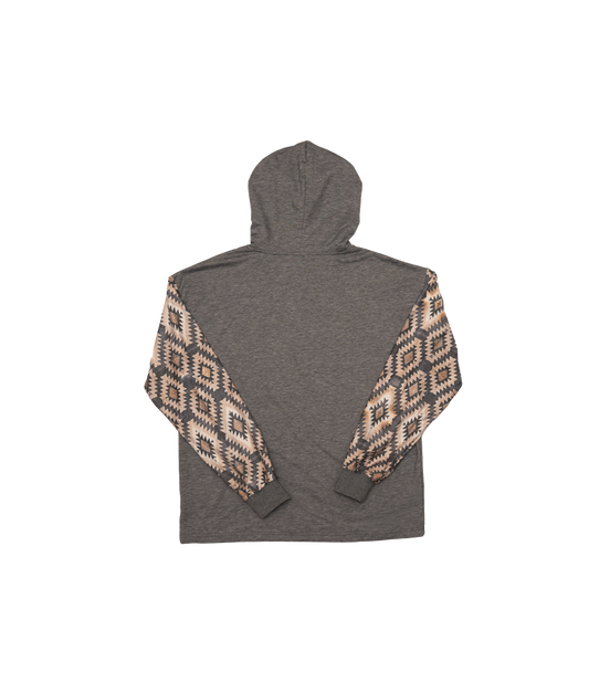 Lightweight Aztec Sleeve Hoodie