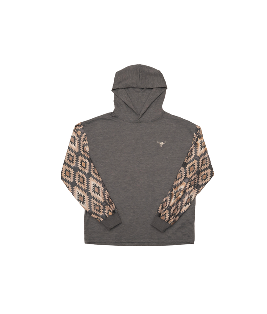 Lightweight Aztec Sleeve Hoodie
