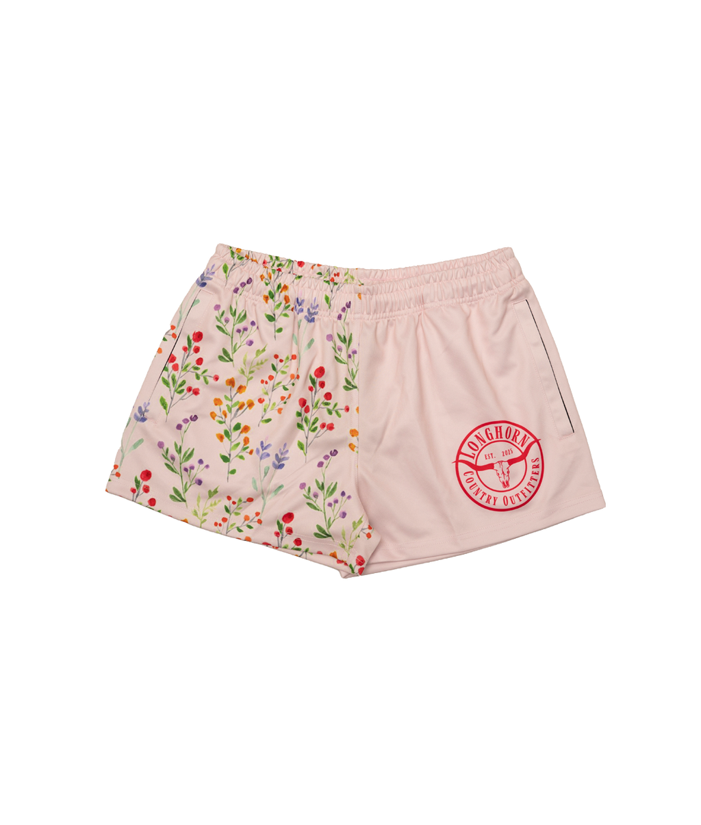 Unisex Footy Shorts - Wildflower / XS