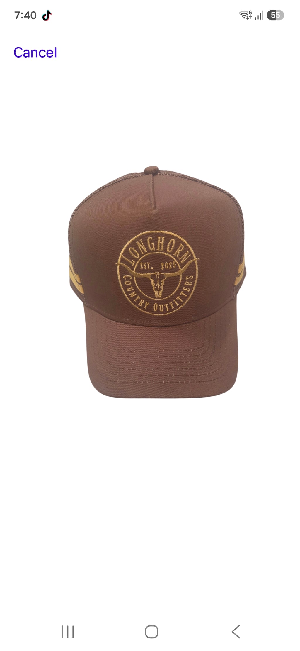Trucker Caps - Brown Round Logo